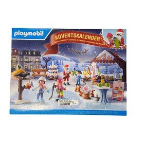 Playmobil 71472 Advent Calendar Christmas Market Santa Winter Scene NEW